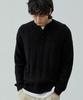 NODU Soft Henley Neck Round Long Sleeve Knit [4 Colors]