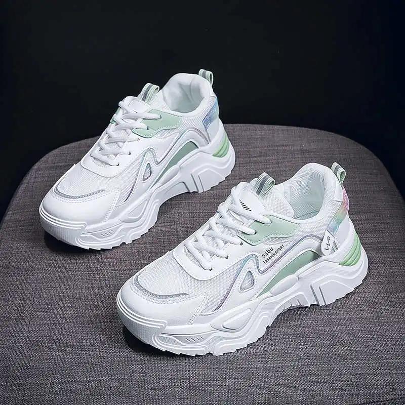 Moda Platforma Plateforme Luksusowe Damskie Koszykarskie Tkane Damskie Sneakersy Sneakersy Kolorowe Buty Damski Model Sportowo-Rekreacyjny