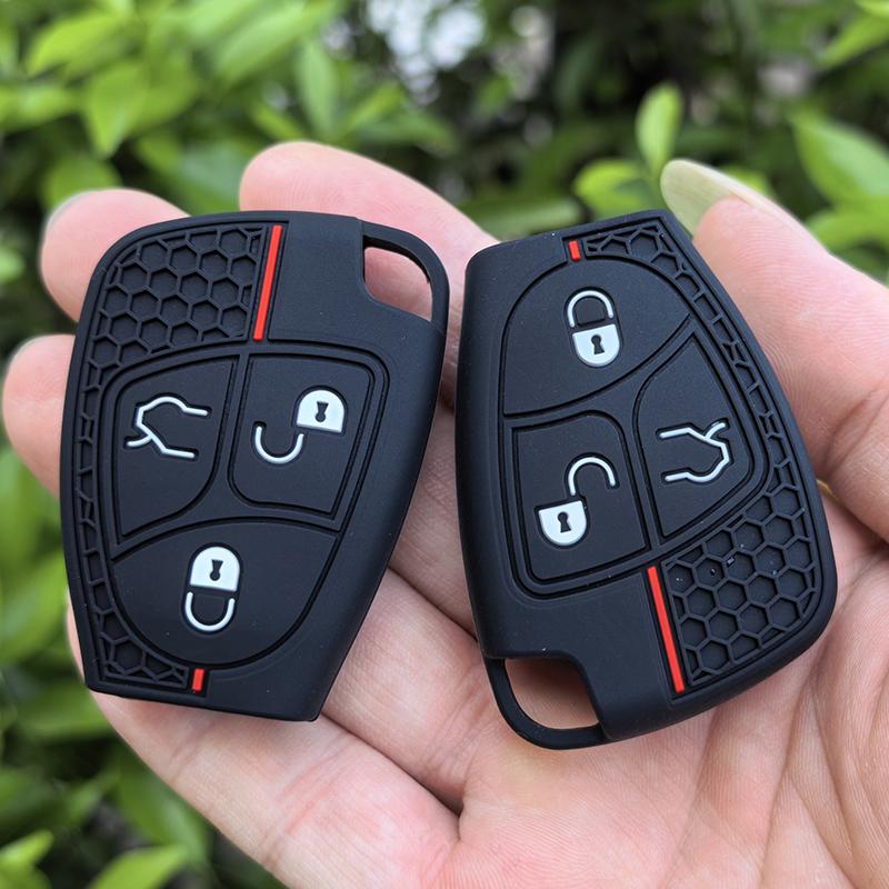 3 Buttons Silicone Car Remote Key Case Cover Shell Fob For Mercedes Benz C B E Class W203 W211 W204 Yu Bn Cls Clk Accessories