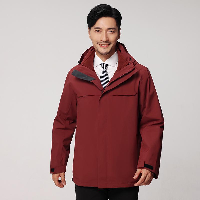 Winter Outdoor Heat-Sealed Warm Couple Outfit: Men's & Women's 3-in-1 Windproof Two-Piece Set