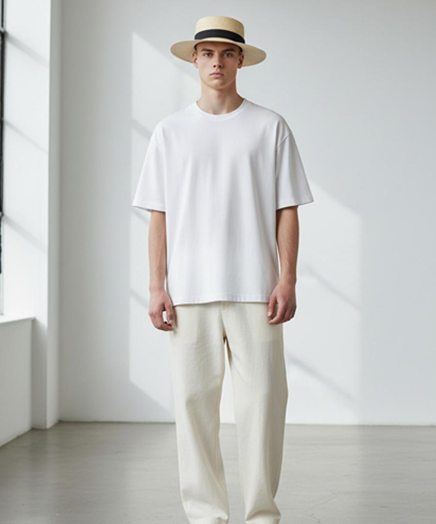 Yunibeosyeolkemiseuteuli Summer Beige Flat Panama Hat Panama Hat
