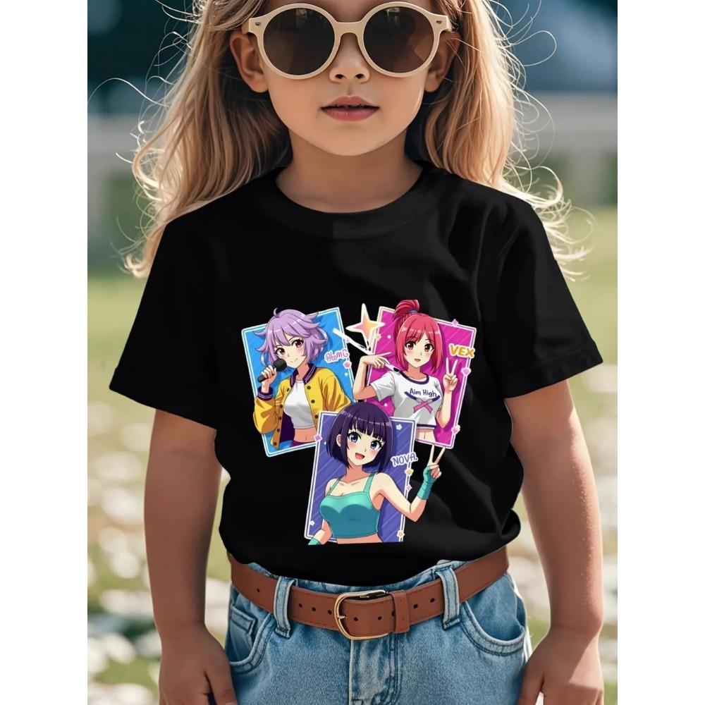 Cartoon Peripheral Children Funny T-Shirt Girls Summer Cute 3D Print Casual Comfortable Breathable Soft T-Shirt