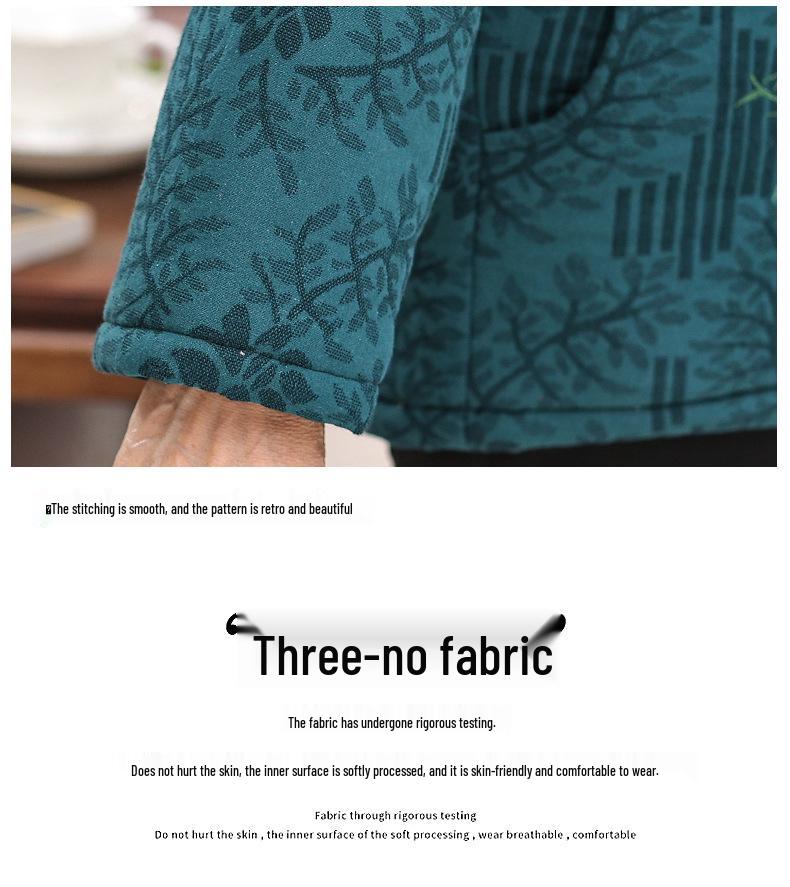 Damen Winterjacke aus Baumwolle mit Samt für Mittelalte und Ältere