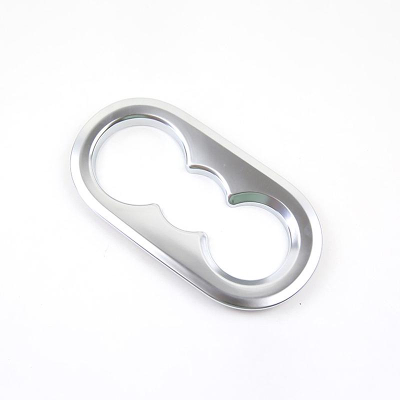 For Porsche Cayenne 2018- Car Rear Water Cup Holder Frame Carbon Fiber Pattern Trim Decoration Sticker Interior Accessories