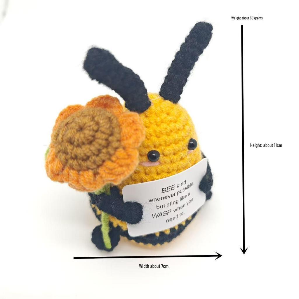 Handcrafted Wool Penguin Emoji Crochet Toy