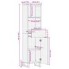 Bathroom Cabinet with Drawers Artisan Oak Finish 38 X 33 X 160 Cm