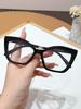 1Pc Women's Fashion Cat Eye Frame Glasses Transparent Lens Frame Hook Line Suitable for Daily Wear and Photo Trendy Glasses