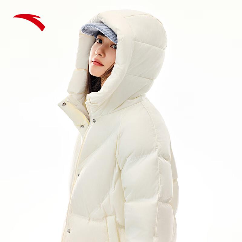 Anta Women's Water-Repellent Hooded Padded Duck Down Jacket