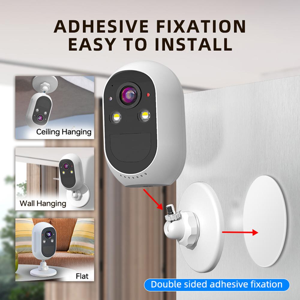 3MP Wireless Outdoor Surveillance Camera, Battery Powered, with Two-Way  , Night  , PIR Motion Detection, for Indoor and Outdoor Use