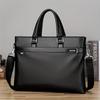 Men's Briefcase, Horizontal Large Capacity Handbag Business Travel Document Bag Document Bag