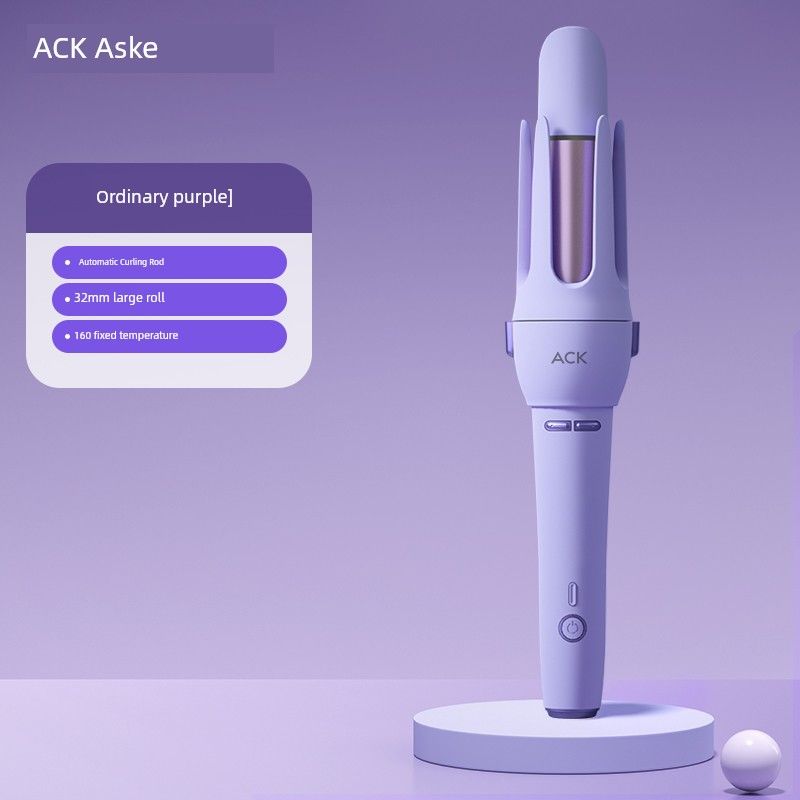 

Full-Automatic Hair Curler Handy Gadget Bean Bag Large Roll Rod Perm Electric Dormitory Large Wave Lasting Hair-Styling 32mm Female [Ordinary Purple] Fixed Temperature