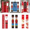 Merry Door Christmas Banner Flag Wall Hanging Party Decor Knight Santa Snowman