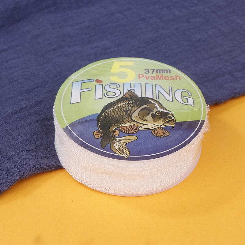5M Pva Diameter 25/37/44Mm Bait Wrap Bag Water Dissolving Mesh Fishing Water Soluble Mesh Carp Coarse Fishing Lure Bag