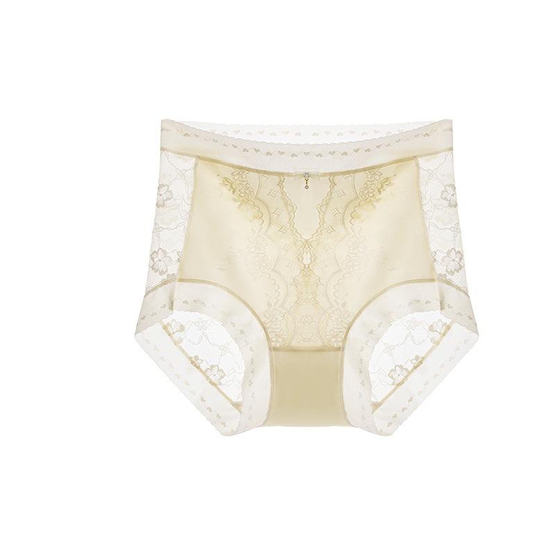 Lady Lace Satin Pure To Net Gauze Sexy High Bounce Does Not Pull In The Belly To Lift Hips Without Trace High Waist Underwear