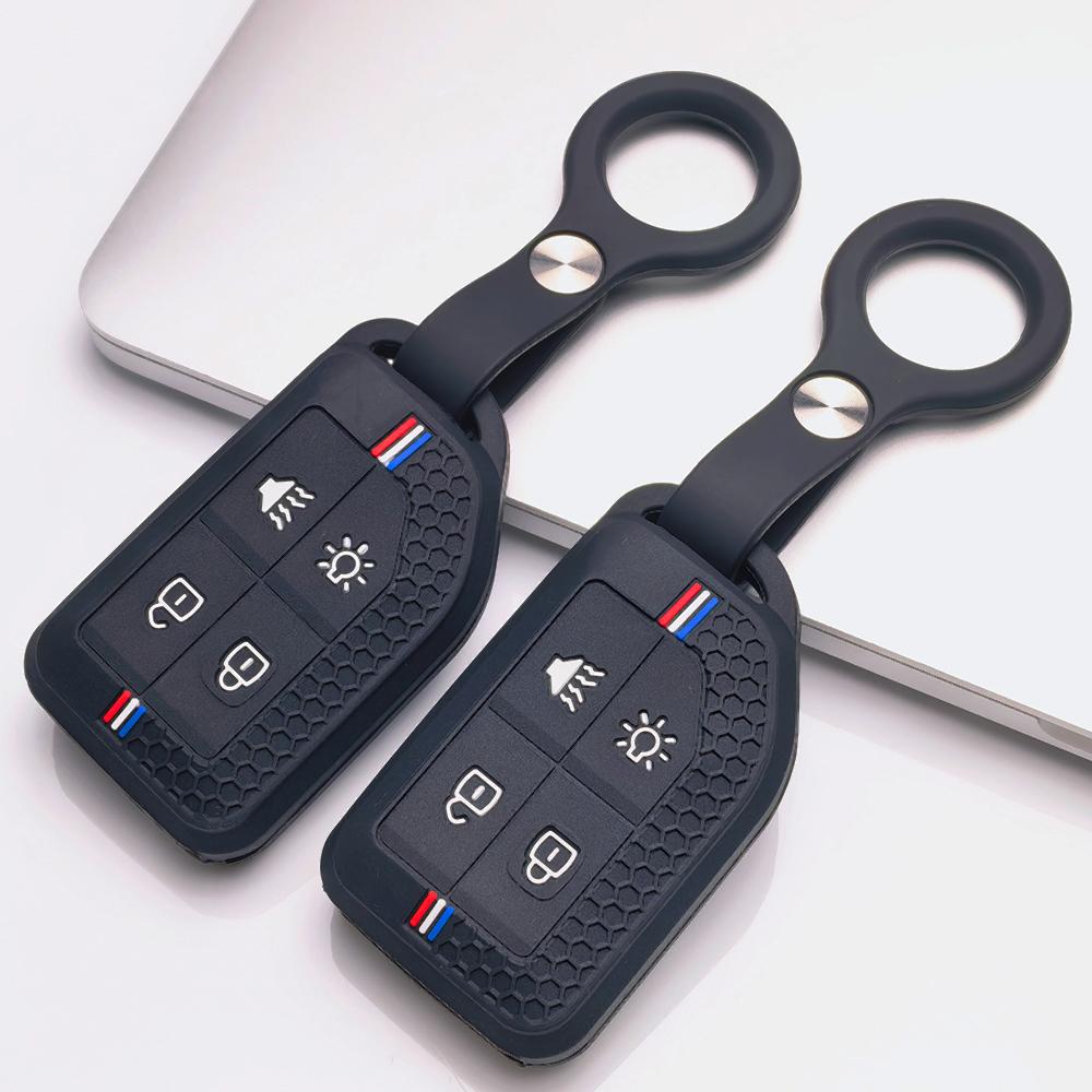 Key Fob Cover for Volvo XC40 XC60 XC90 S60 S90 V60 V90 with Keychain Anti-Scratch Surface Shockproof Structure Soft Grip Texture Easy Install Design
