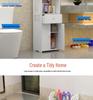 Multi-Layer Floor-Standing Bathroom Shelf and Side Storage Cabinet