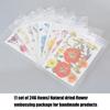 205Pcs Pressed Dried Flower For Resin Natural Dry Flower Leaf with Tweezers Sticker for Art Craft Candle Jewelry Making