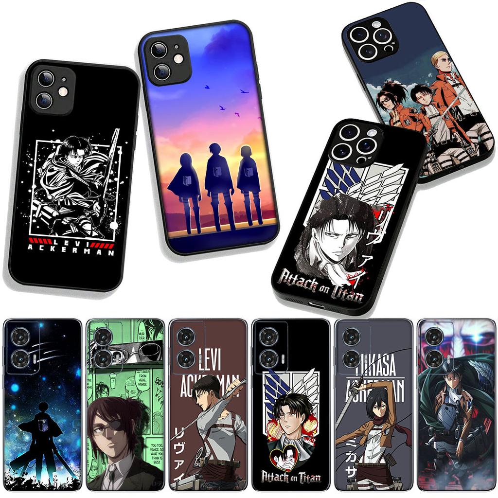 Phone Cover Levi Attacks on titan Eren Jaeger for Apple iPhone 16 15 14 Plus 13 12 Mini 17 Pro Max + ProMax 16E Air 15+ Case