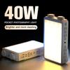 2025 New 40W LED Camera Light 2500K-9000K Bi-Color 4400mAh Video Lamp Handle Portable Light Photography Light With CCT On Camera