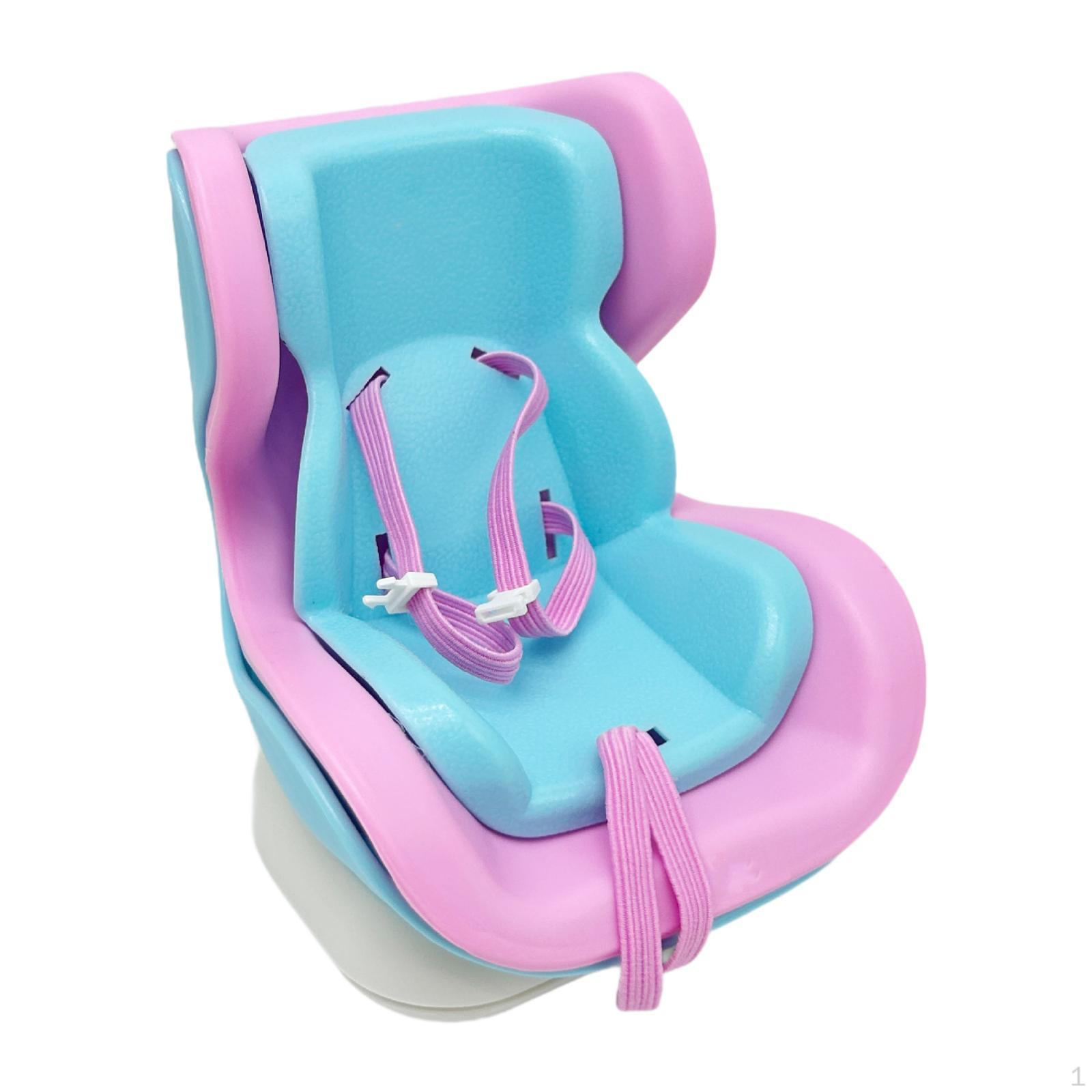 

Car Doll Seat Chair Birthday Gift Decorative, Cute, Easy to Install, Auto Interior Accessories Pink Blue