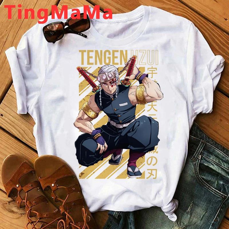 Demon Slayer Rengoku T Shirt Unisex Kimetsu No Yaiba Tshirt Anime Uzui Unisex Cartoon Tanjiro Inosuke Zenitsu Nezuko T-shirt Unisex