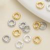 5Pcs/Pack 14/18k Gold Color Plated Big Hole Round Spacer Beads Cap for Jewelry Making Bracelet Necklace DIY Accessories