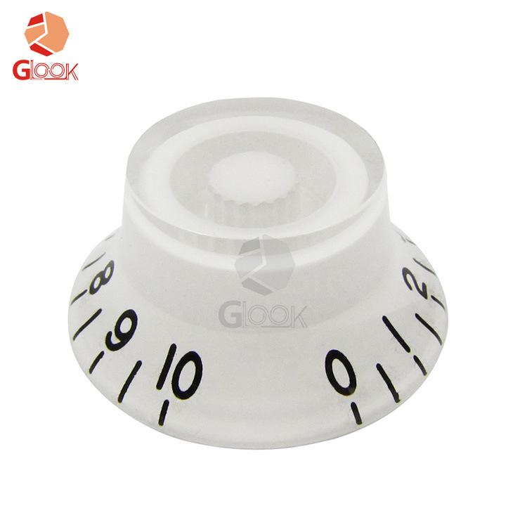 Transparent EPI Bass Volume and Tone Flying Saucer Knob Set for Guitars