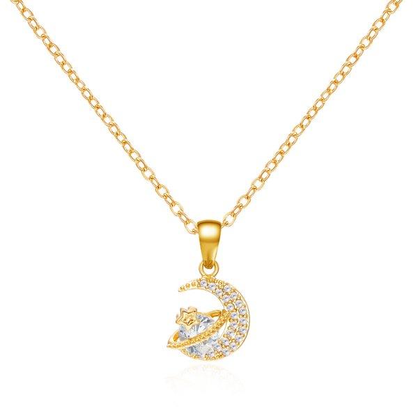 

316L Stainless Steel Sun Moon Star Pendant Necklace For Women Exquisite Planet Clavicle Chain Party Jewelry Gifts