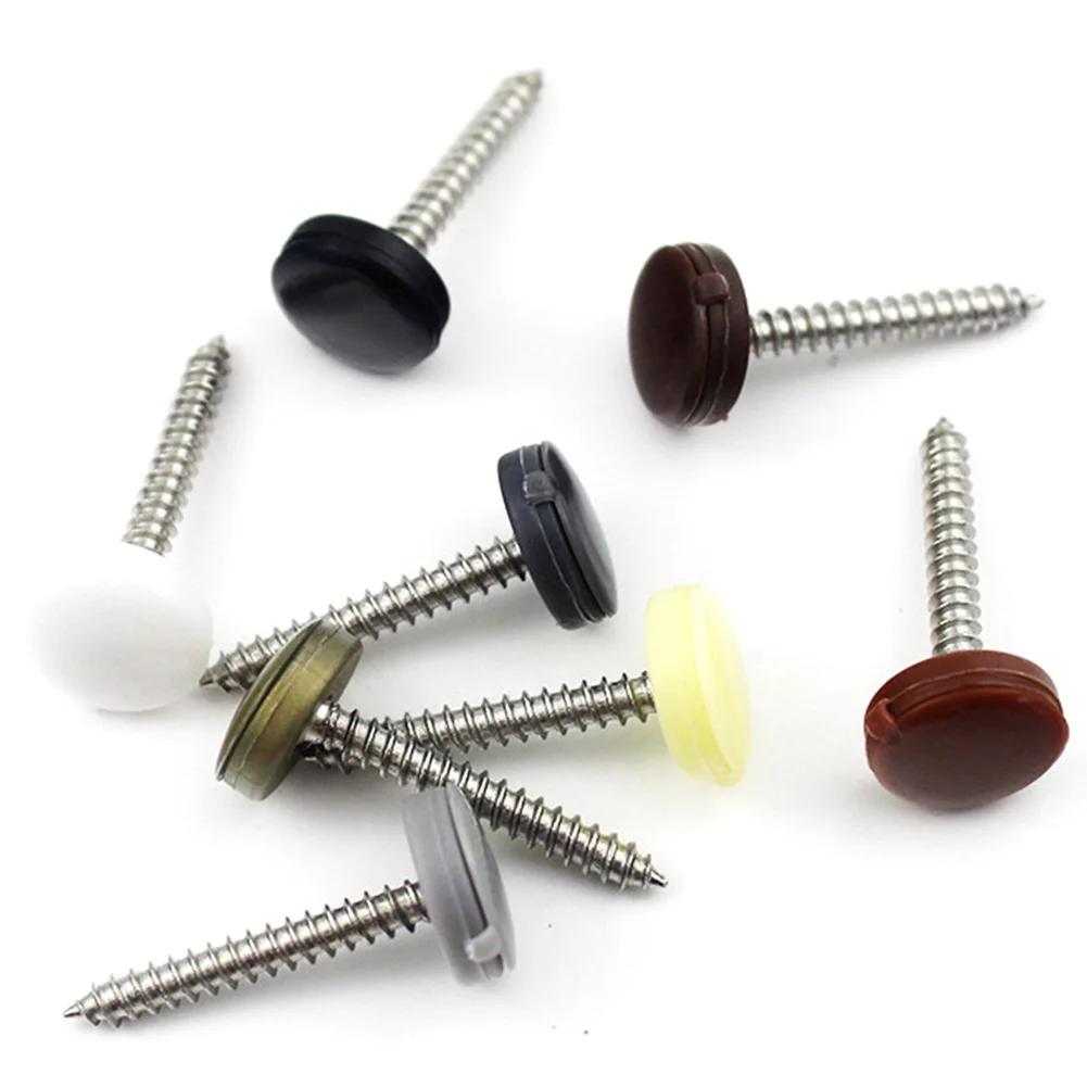100pcs Hinged Plastic Screw Cap Cover Nuts Fold Snap Protective Cap Button For Car Furniture Decorative Nuts Bolts Hardware