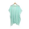 Women Shawl Soft Breathable Solid Color Shawl with Tassel Hem Sun Protection Cardigan Beach Versatile All-Season Wear