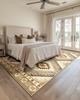 VIKANA Vintage Bohemian Carpet Living Room Sofa Wear-Resistant Floor Mat Bedroom Soiled Floor Mat Home Decoration
