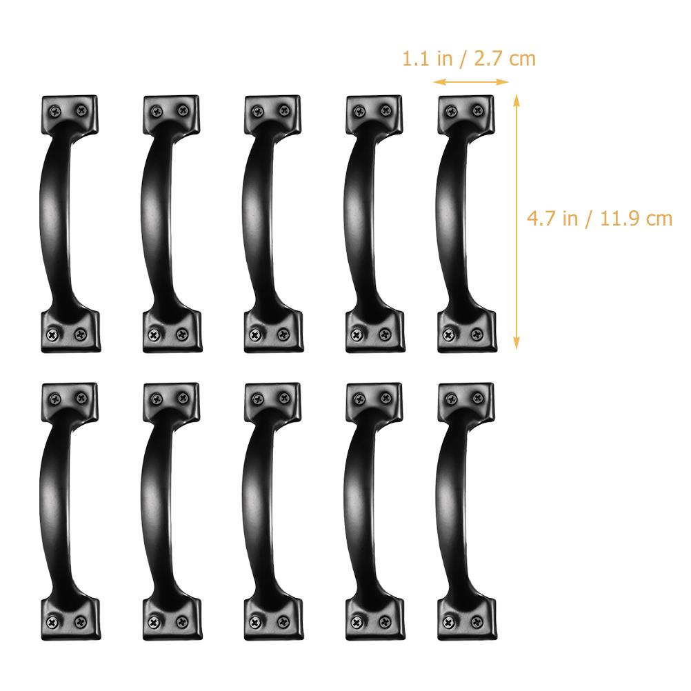 6pcs/8pcs/10pcs/12pcs Iron Door Handles Metal Door Pull Knobs Cabinet Drawer Pulls Barn Cupboard Knob Dresser Sliding Grips