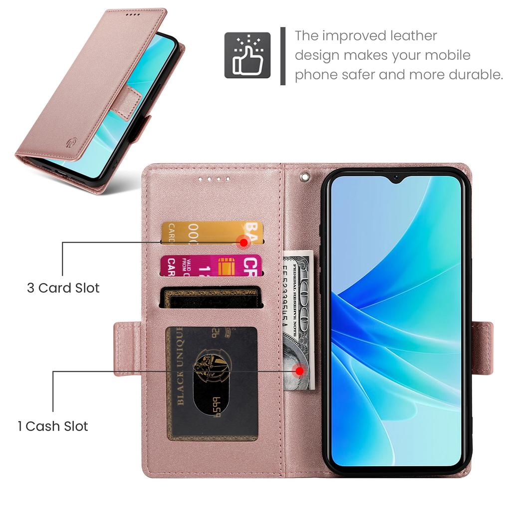 For Oppo A5x 5G/4G Stand Case PU Leather Wallet Phone Cover