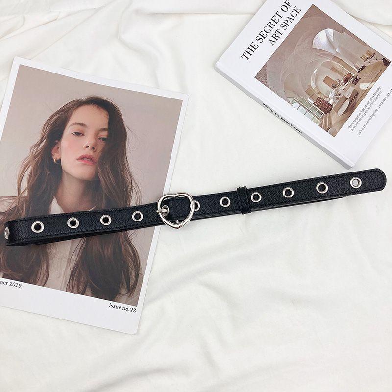 

Heart Stylish Black And Butterfly Waist Chain For Students With Vintage Punk Trendy Design Heart Belt