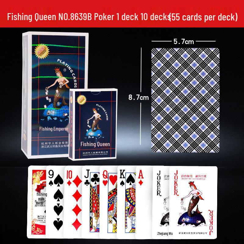 Carte da Poker da Pesca Originali: 10 Mazzi per Intrattenimento Domestico, Giochi da Tavolo, Guandan, Dou Dizhu.