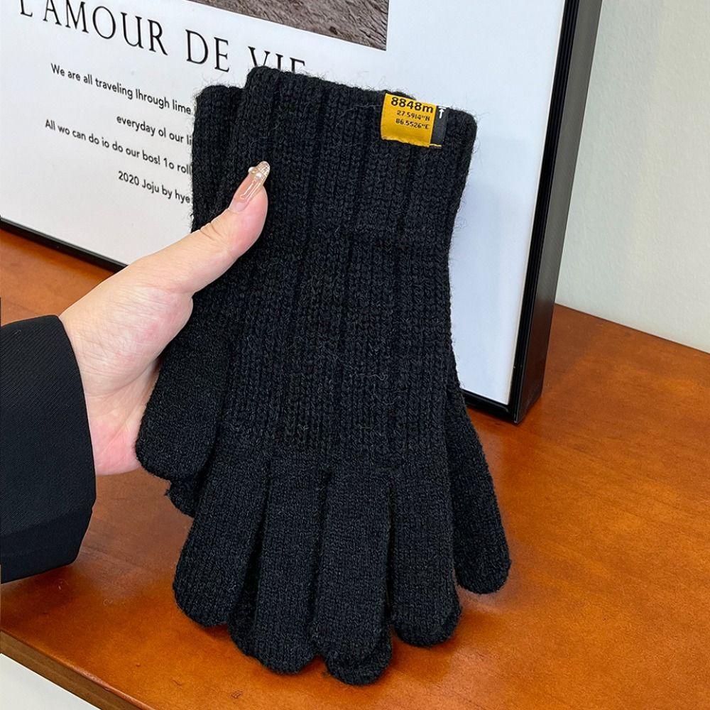 Thicken Knitted Gloves Windproof Touch Screen Gloves Casual Women Men Gloves