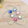 Metal Foldable Bag Purse Hook Handbag Hanger Diamond Folding Table Hook Table Hanger Desk Hooks Travel Portable Hook