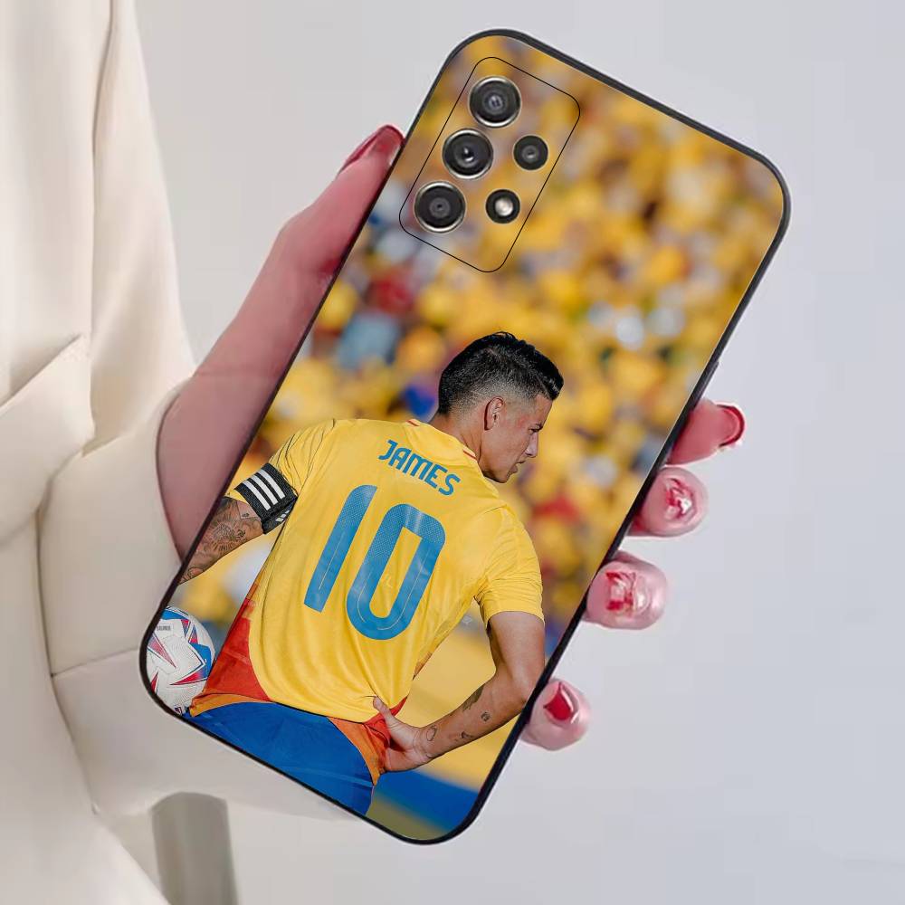 Football J-James Rodriguez Phone Case For Samsung S25,S24,S21,S22,S23,S30,Ultra,S20,Plus,Fe,Lite,Note,10,Black Cover