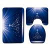 Christmas Bathroom Floor Mat Toilet Three-Piece Set