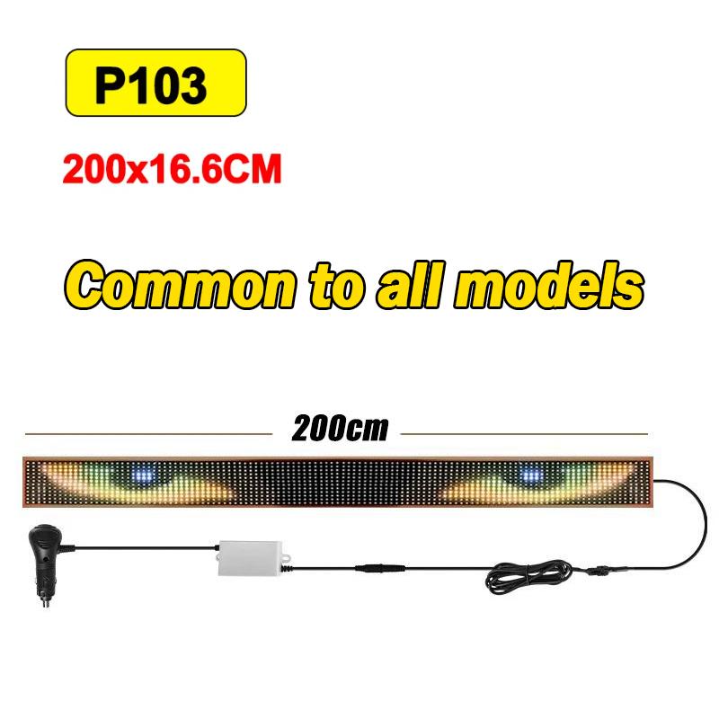 120-200cm RGB LED Car Matrix Pixel Panel Waterproof Display Screen Flexible Dynamic Demon Eyes Lamp Decorative Night Light