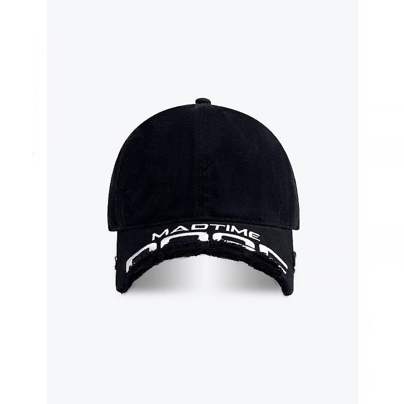 Denim Distressed Baseball Cap For Streetwear And Casual Style Protection Sun