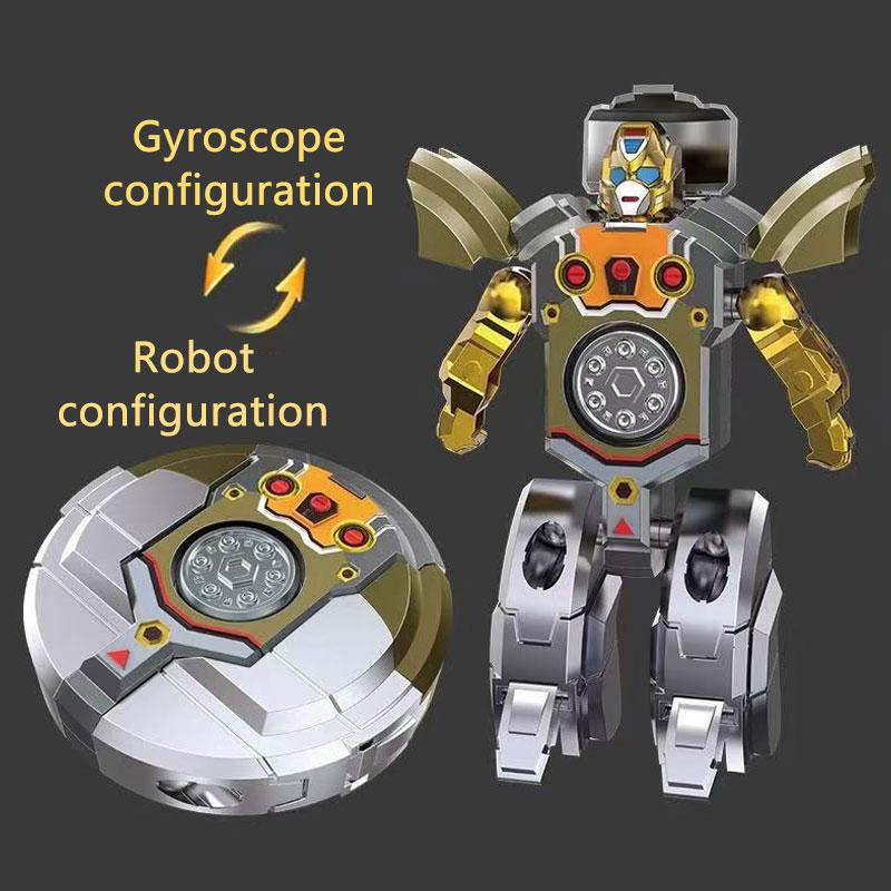 Robot Transformation Fidget Hand Spinner Gyro Funny Deformation Action Figure Stress Relief Finger Toy For Kids Gift