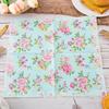 20 PCS/Bag Printed Paper Towels Light Luxury Style Floral Napkins Birthday Party Holiday Daily Necessities Square Tissue Paper