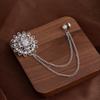 Vintage Crown Fringed Chain Fashion Brooch Dress Light Luxury High Sense Rhinestone Accessories Brooch
