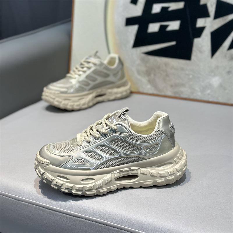 

Spring new low-top mesh breathable and comfortable casual thick-soled lace-up dad shoes ec 38 золотой