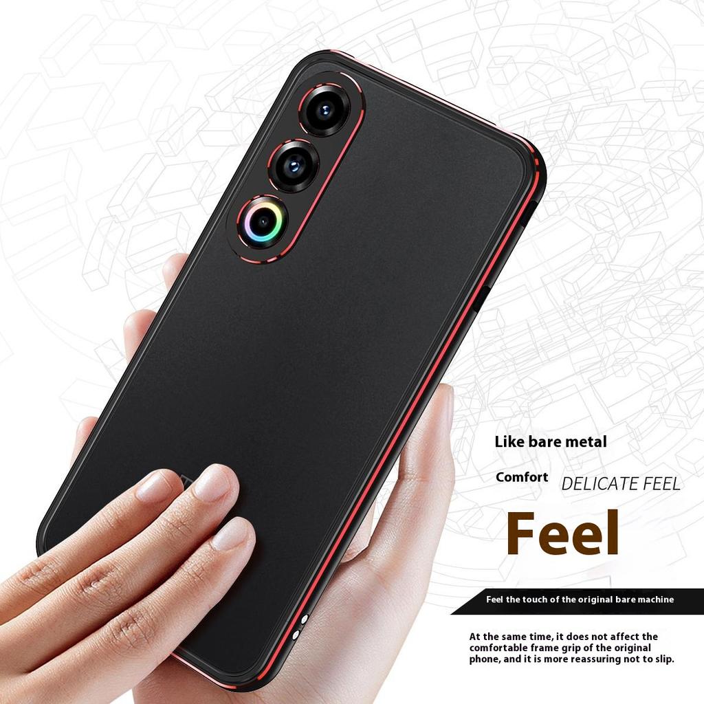 For Meizu 21 Bumper Case Metal Frame Phone Cover with Camera Lens Guard