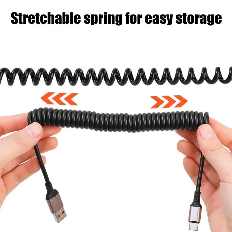 Cablu de încărcare rapidă USB tip C 6A Cablu arc USB\Tip-C la Tip-C Carplay pentru iPhone 12 13 14 Xiaomi Samsung Huawei Cablu de date