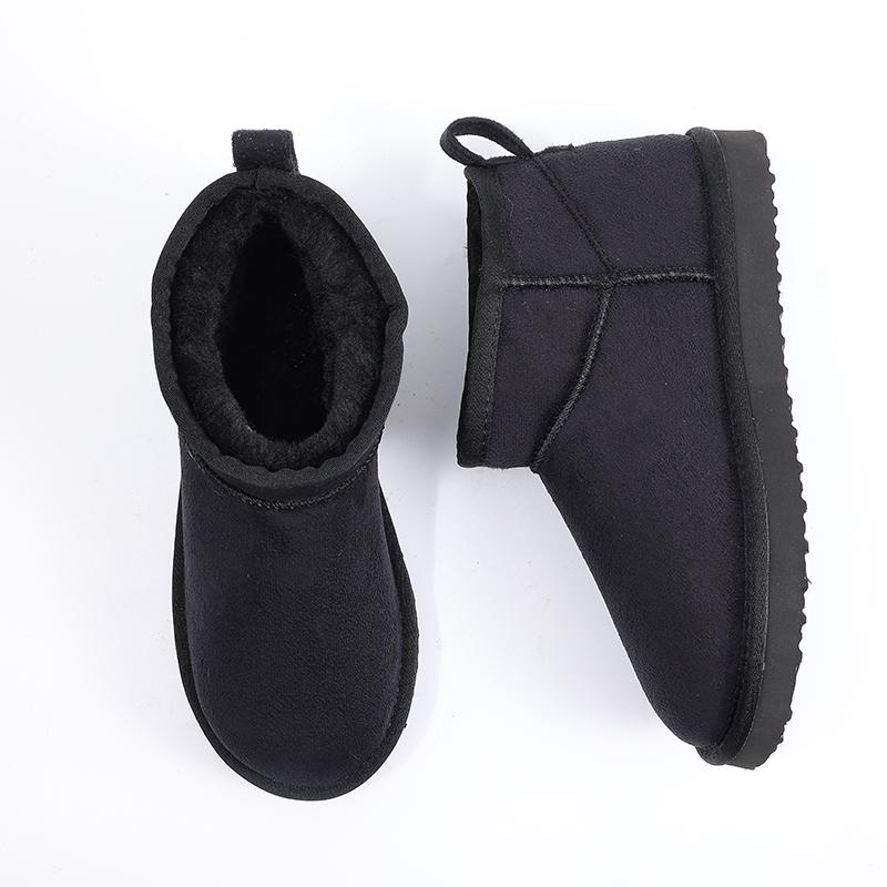 Fashion Smile PoP New Winter Cotton Women Boots Warm Suede Women Shoes Casual Plush Mini Cotton Snow Boots Nonslip Furry Ankle Shoes