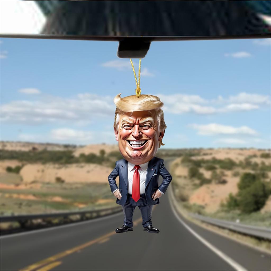 2D Acrylic Flat Car Interior Rearview Mirror Decoration Home Pendant