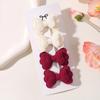 4Pcs/set Double Layered Bows Hair Clip Set for Baby Girls Cute Candy Colored Bangs Hair Pin Cotton Children's Hair Accessories